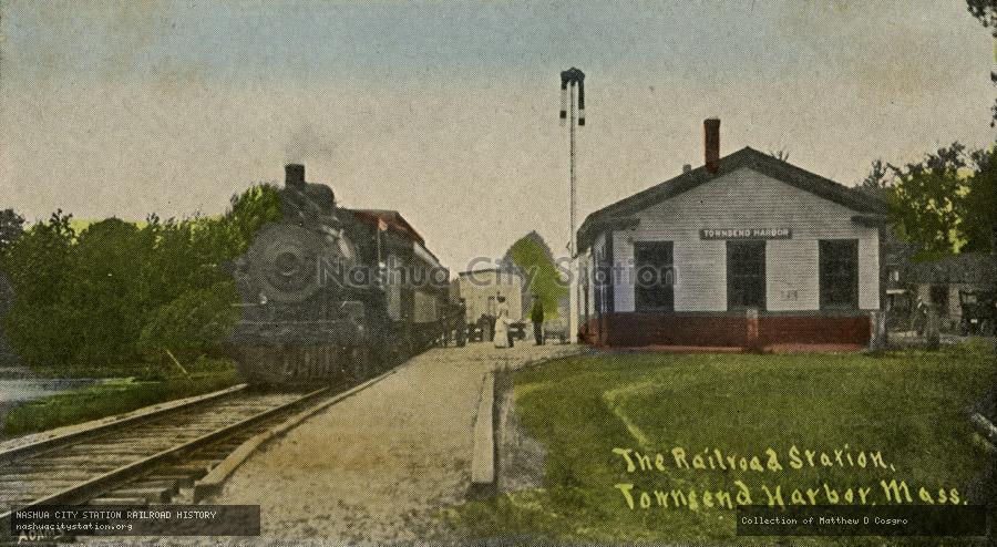 Postcard: The Railroad Station, Townsend Harbor, Massachusetts